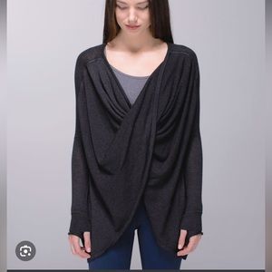Lululemon front wrap sweater - Heather Gray - size M/L.